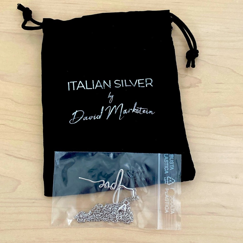 NWOT Silver “Love” Necklace
